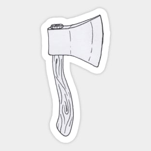 Old Wooden Axe Sticker